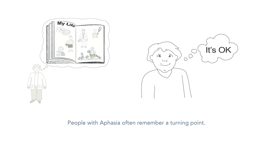 People with Aphasia often remember a turning point